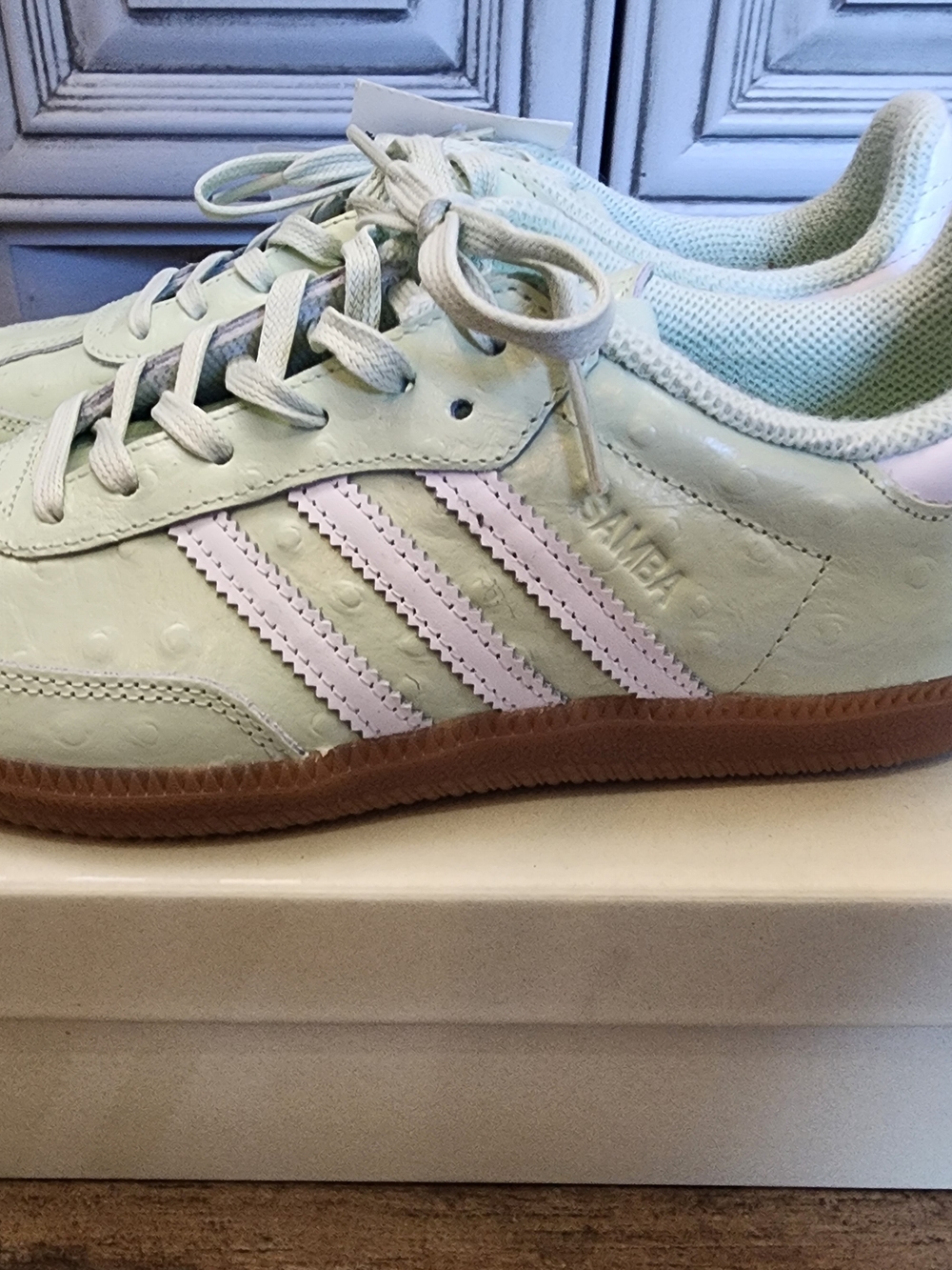 Adidas W Naked Samba Sneakers in Light Mint with White Stripes BNIB NWT - Picture 6 of 8